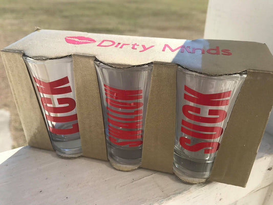 Dirty Minds Shot Glasses